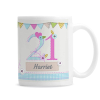 Personalised 21st Birthday Craft Mug