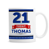 Personalised 21st Birthday Star Mug