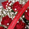 Personalised 24 Red Roses Bouquet & Prosecco