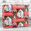 Personalised 3 Photo Merry Christmas Gift Wrap - Red