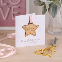 Personalised Birthday Star Keepsake Card