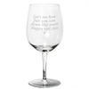 Personalised Bottle of Wine Glass