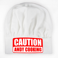 Personalised Caution Chefs Hat
