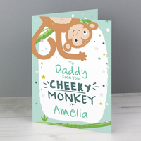 Personalised Cheeky Monkey Card