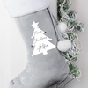 Personalised Christmas Tree Luxury Pom Pom Stocking