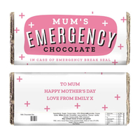 Personalised Emergency Chocolate Bar