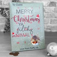 Personalised Filthy Animal Photo Upload Advent Calendar