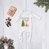 Personalised First Christmas Reindeer Babygrow