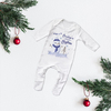 Personalised First Christmas Snowman Babygrow