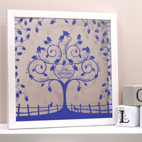 Personalised Floral Heart Family Tree
