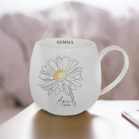 Personalised Flower of the Month Mug