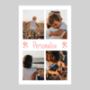 Personalised Four Photo Blanket With Text - Middle