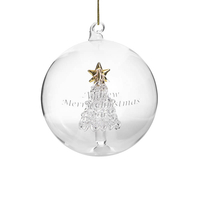 Personalised Glass Christmas Tree Bauble