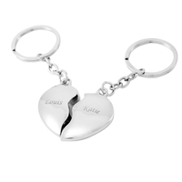 Personalised Heart Keyrings