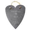 Personalised Heart Motif Slate Heart