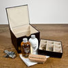 Personalised Leather Watch and Cufflinks Box