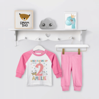 Personalised Llama Unicorn Birthday Eve Pyjamas