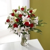 Personalised Luxury Red Rose & Lily Bouquet
