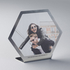 Personalised Metal Hexagon Photo Print - Silver