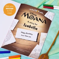 Personalised Moana Colouring Storybook