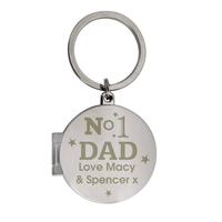 Personalised No1 Dad Keyring