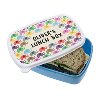 Personalised Patchwork Elephants Lunch Box