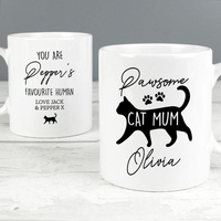 Personalised Pawsome Cat Mum Mug