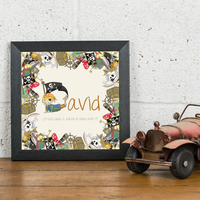 Personalised Pirate Initial Framed Print