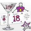 Personalised Purple Ronnie Young Female Cocktail Glass