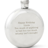 Personalised Round Hip Flask