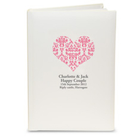 Personalised Ruby Damask Heart Album