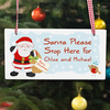 Personalised Santa Stop Here Wooden Sign
