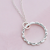 Personalised Scalloped Circle Necklace