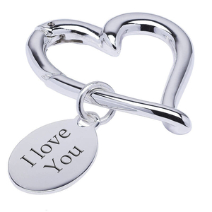 Personalised Silver Plated Beating Heart Keyring