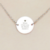 Personalised Silver Plated Disc Necklace