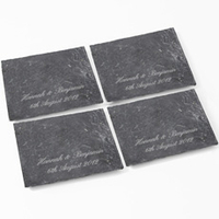 Personalised Slate Coasters - Set of 4