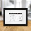 Personalised Ticket A4 Framed Print