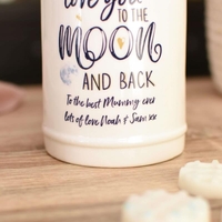 Personalised To The Moon & Back Burner & Wax Melts