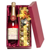 Personalised Valentines Sparkling Rose Wine with Chocolates