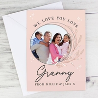 Personalised Wreath Photo Upload Card