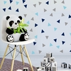 Three Colour Triangle Wall Stickers - Blue