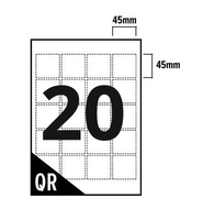 20 Per Sheet A4 Labels - Square Corners - 500 Sheets