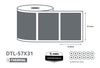 2.25 x 1.25 Zebra Direct Thermal Labels - Coated - 12 Rolls