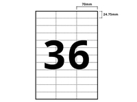 36 Per Sheet A4 Labels - Square Corners - 500 Sheets