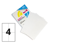 4 Per Sheet A4 Labels - Square Corners - 100 sheets