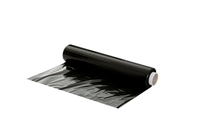 500mm x 200m x 25mu Standard Core Pallet Wrap - Black - 6 Rolls