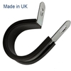 66mm 316 Stainless Steel (W5) Cable rubber lined hose Clamp P CLIP PACK OF 10