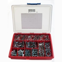 Kits - Clips & Clamps - Wide Base 1/4 -1 1/2 Zinc Plated Tool Clips 1.3 KG