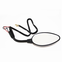 Motorcycle Mirror Universal 10mm screw in with indicator Black Right Hand