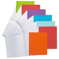 8x6.5in Exercise Book Ruled 8mm No Margin 32 Page Light Blue Box o...